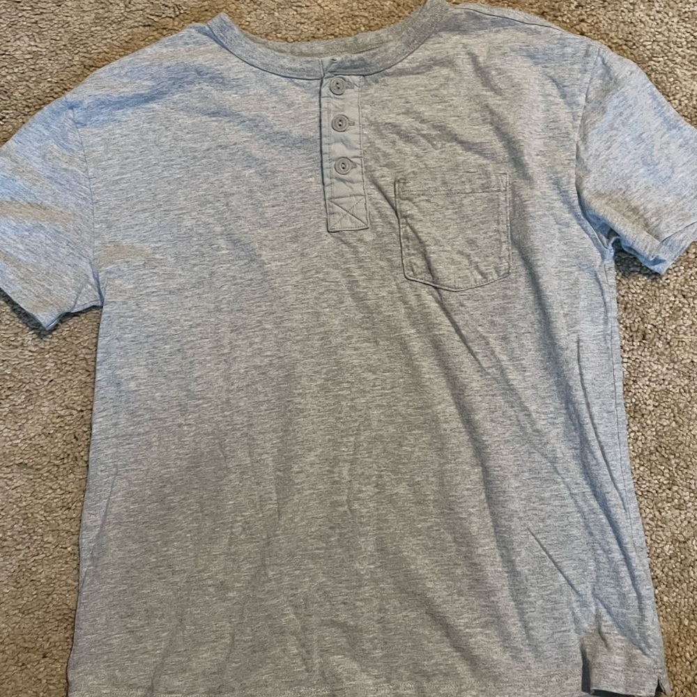 GAP Light Gray Henley Tee